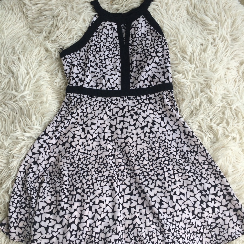 Classy day dress with hearts