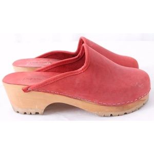 J. crew Italian leather wooden clog! Size 8