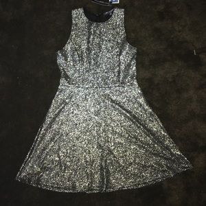 Black and silver sparkly dress