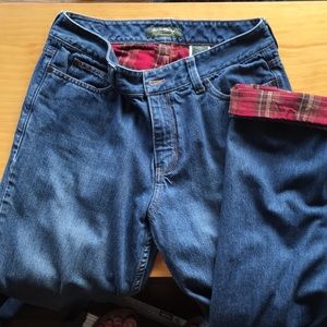 Eddie Bauer flannel lined jeans