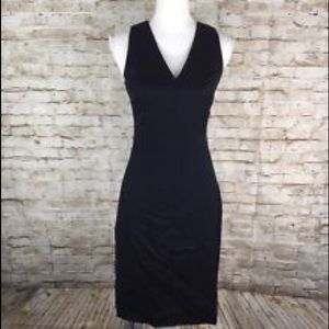 J.Crew Super 120's Navy V Neck Dress Sz 0-Ret.$198
