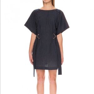 Finders Keepers navy stripped dress