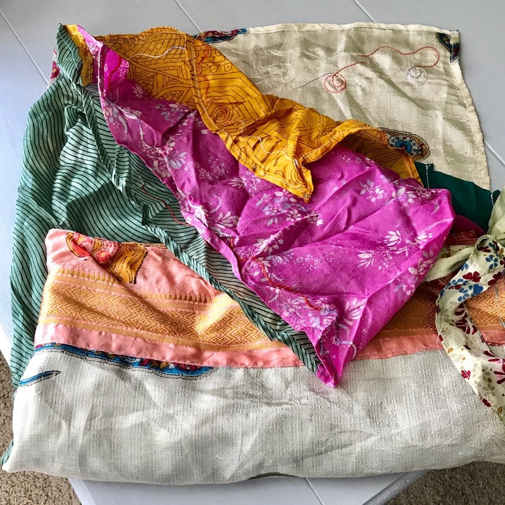 Fun, Eclectic, 100% Silk Skirt!