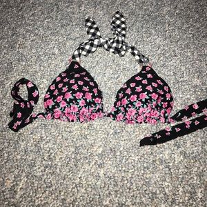 Floral bikini top