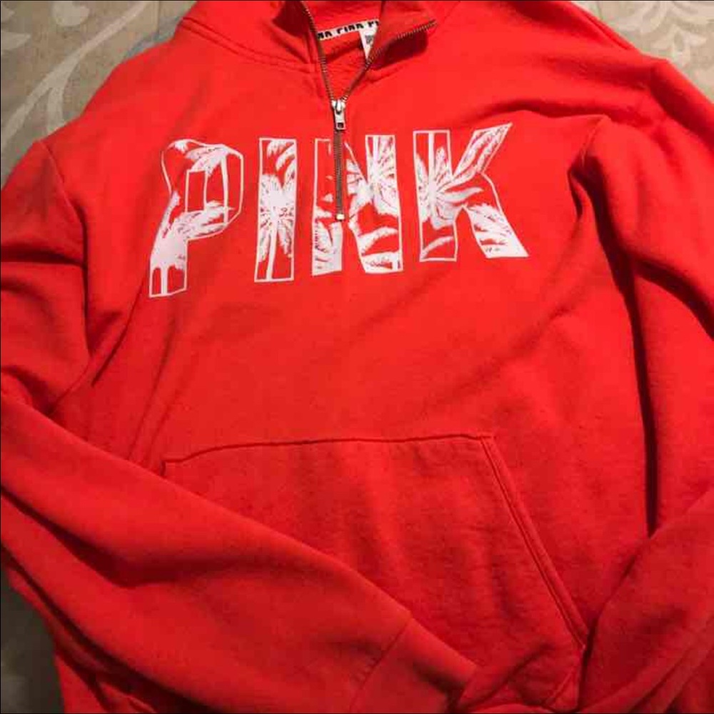 PINK VS HALF ZIP