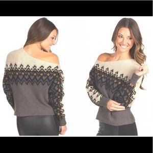 Free People Heart Isle Off Shoulder Sweater