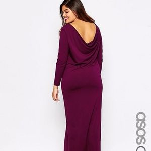 ASOS Curve Open Back Purple Dress