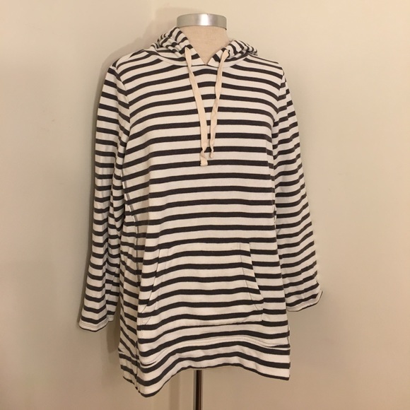 Motherhood Maternity Tops - Motherhood Maternity Striped Hoodie Sweater