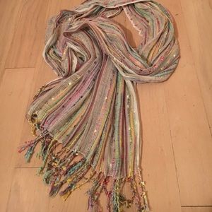 Beautiful multi colored shimmering scarf