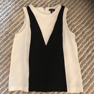 Topshop Black and White Tank
