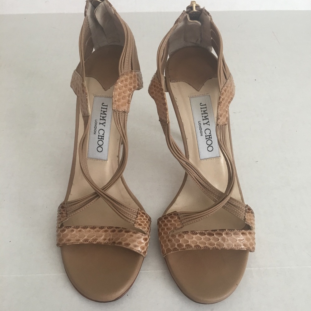 JIMMY CHOO AUTHENTIC STRAP LEATHER SHOES