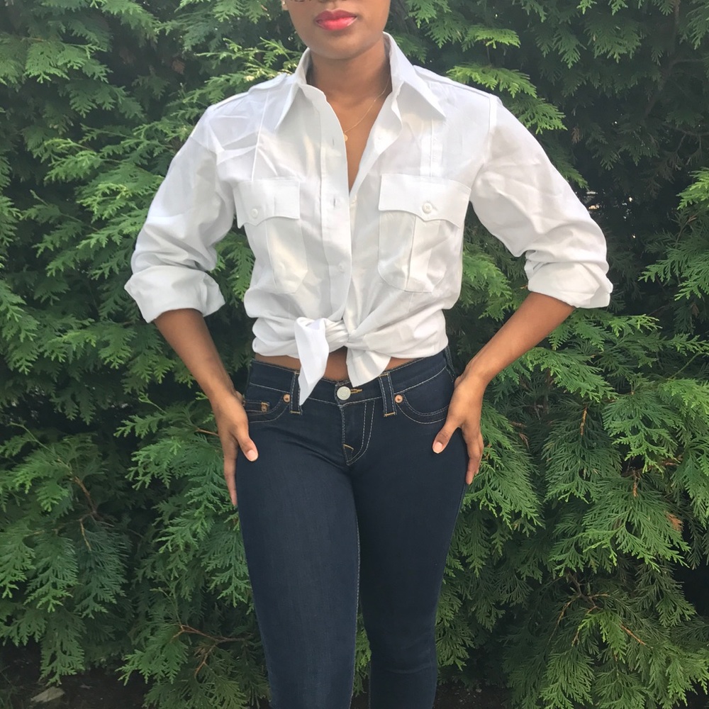 White button down shirt