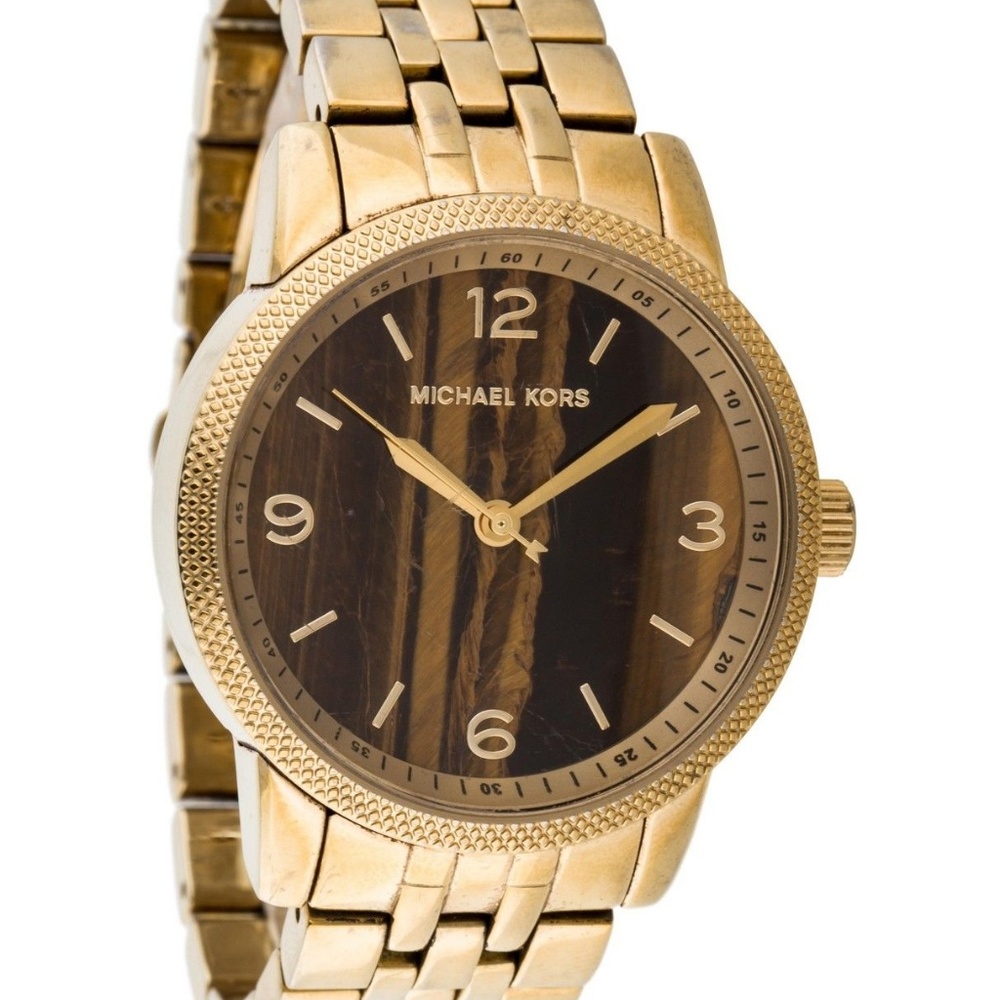 NEW MICHAEL KORS TIGER EYE DIAL WATCH MK5099 37mm
