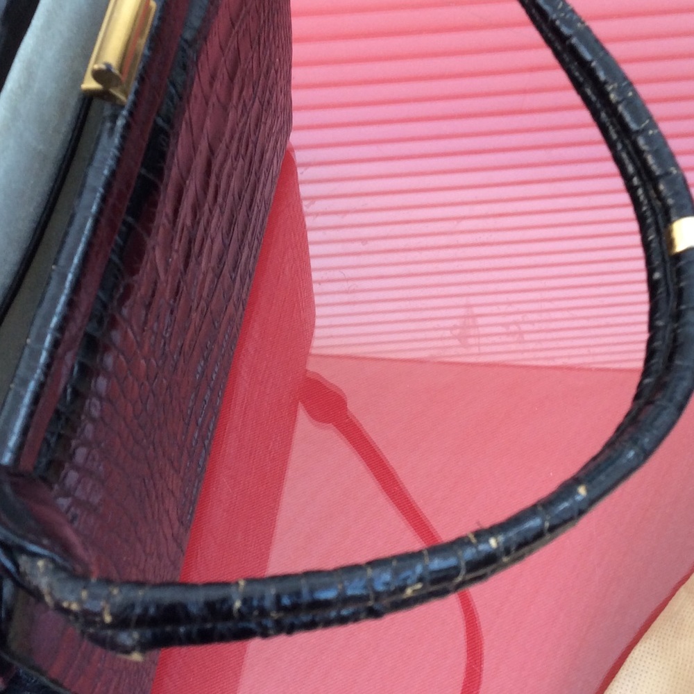 Gucci Alligator vintage black bag very rare - Picture 7 of 8