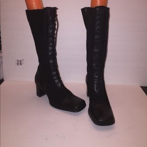 Nine West black suede and leather boots