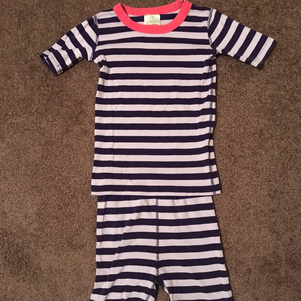 Hanna Andersson Purple Striped PJ set