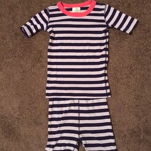 Hanna Andersson Purple Striped PJ set