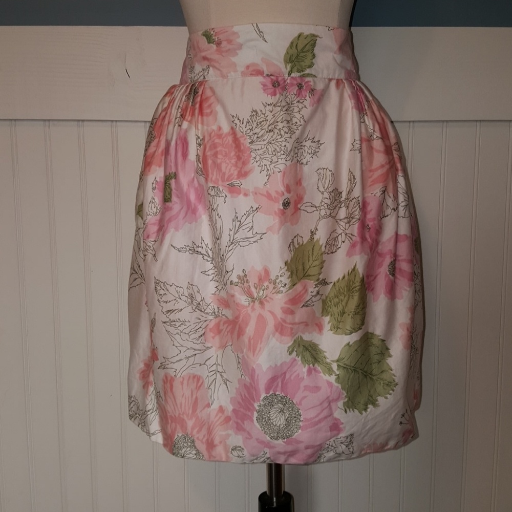 Vintage 50s Pink and Floral Reversible Half Apron