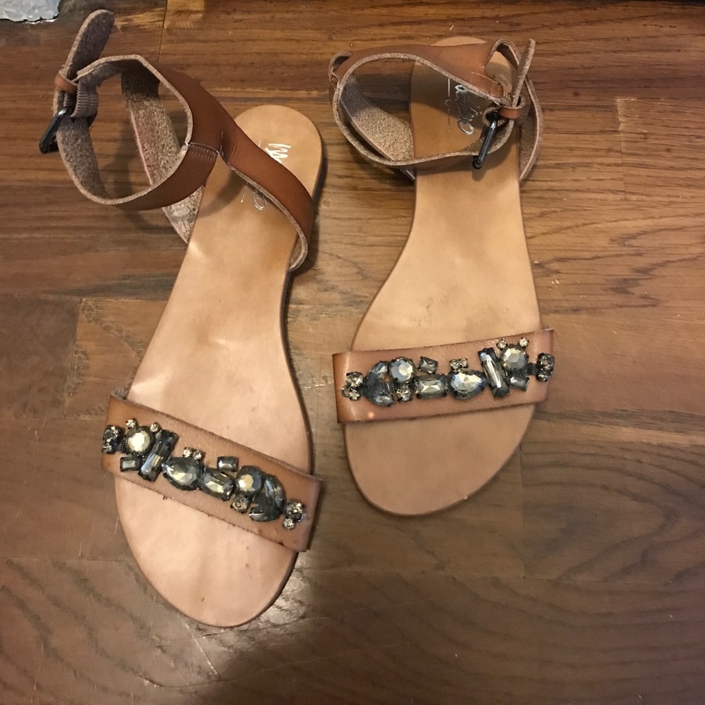 Mossimo, brown rhinestone sandals
