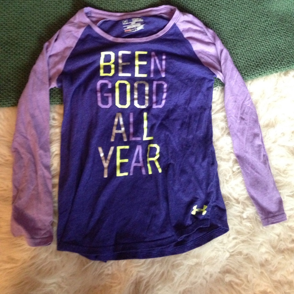 Purple Under armour long sleeve shirt.