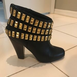 Betsy Johnson studded heeled booties