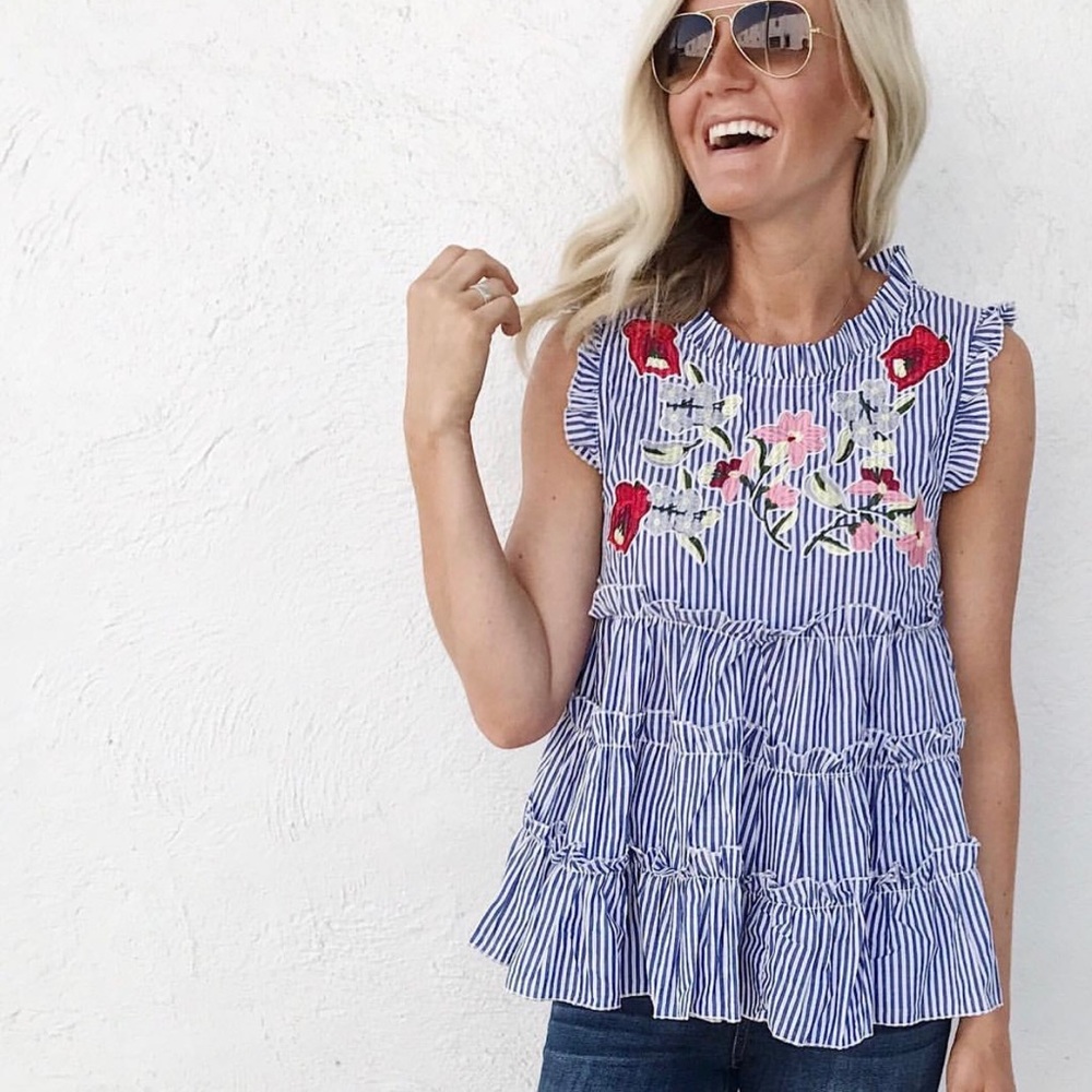 Small embroidered top