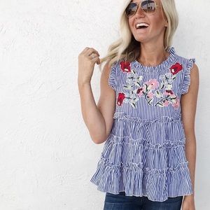 Small embroidered top