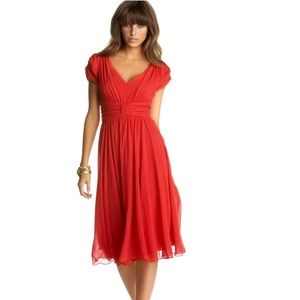 NWOT. Suzi Chin empire waist she Chiffon dress