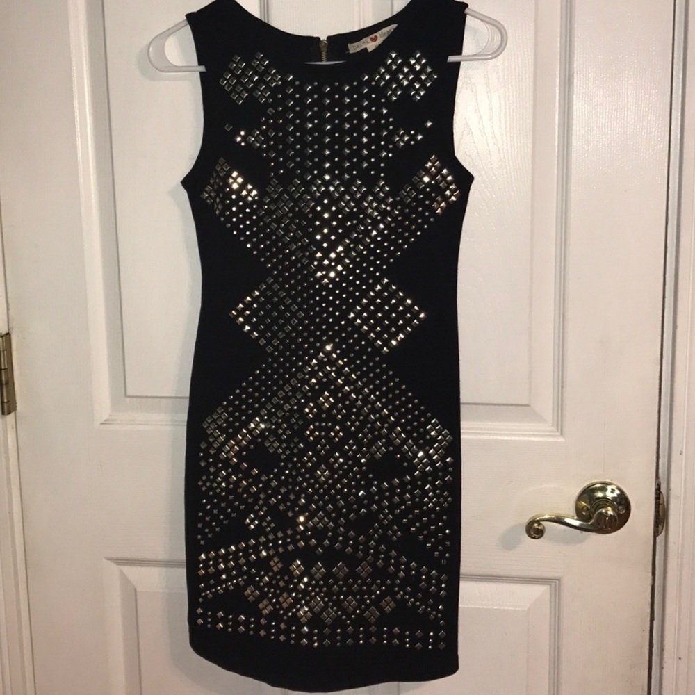 Black studded dress