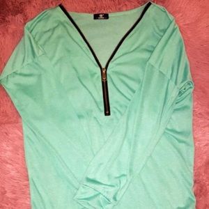 Zip Up Blouse