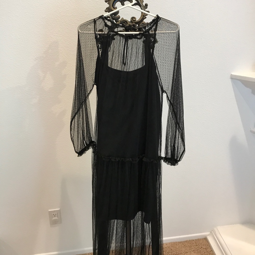 Zara black lace dress