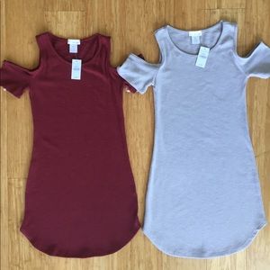 2 Cold-Shoulder Mini Dress