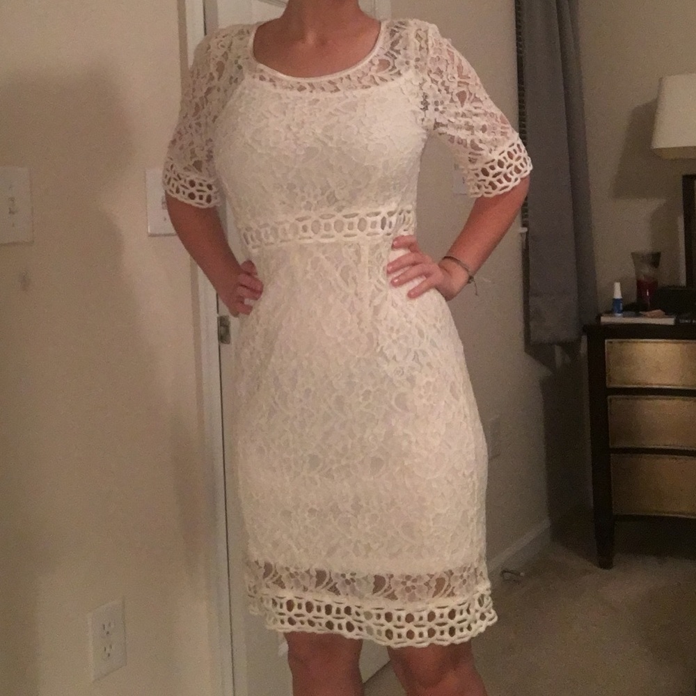 White lace dress