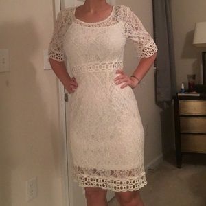White lace dress
