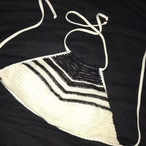 billabong crochet halter bikini top
