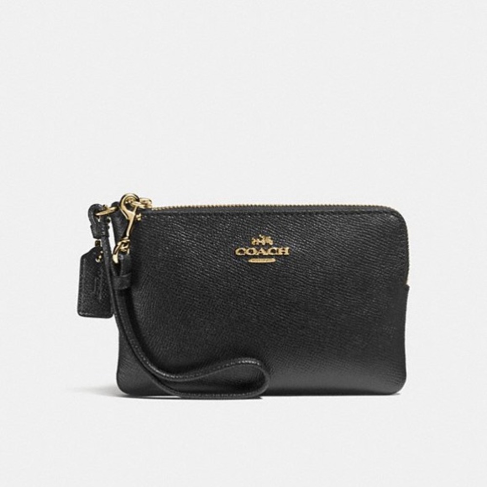 Coach Black Leather Wristlet