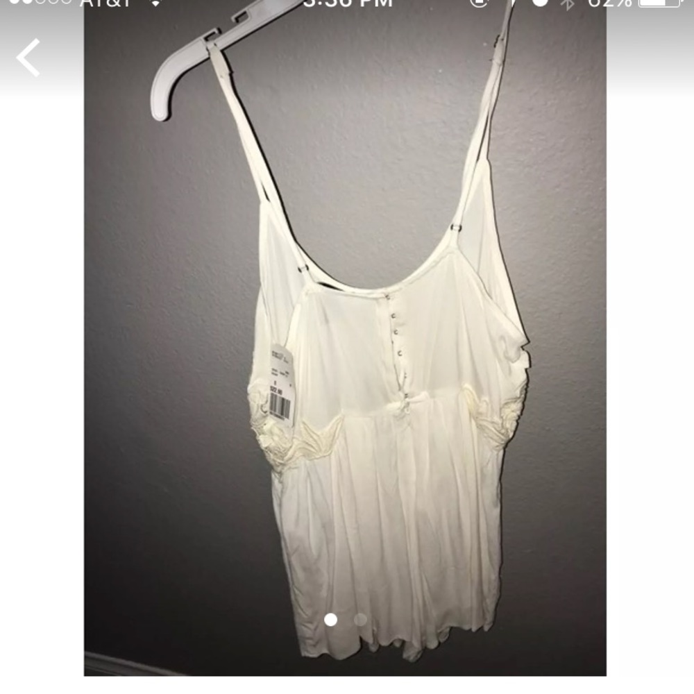 white crochet romper