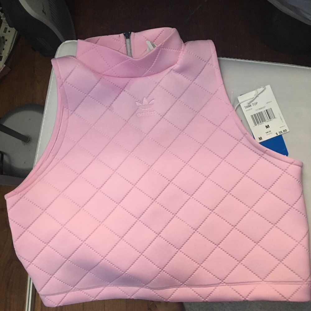 Pink Adidas Crop Top