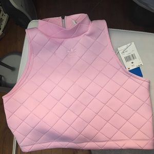 Pink Adidas Crop Top