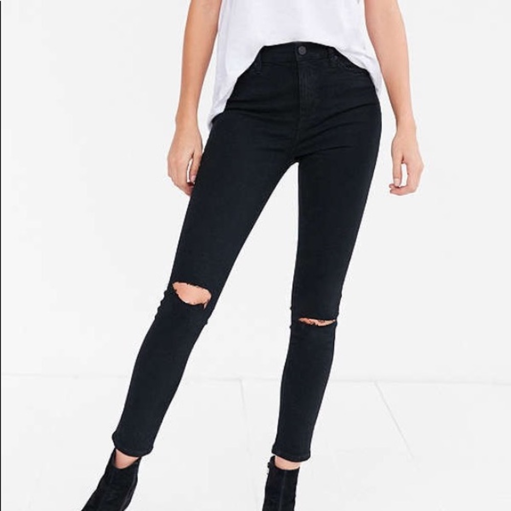 BDG Twig High Rise Black Jean - Distressed