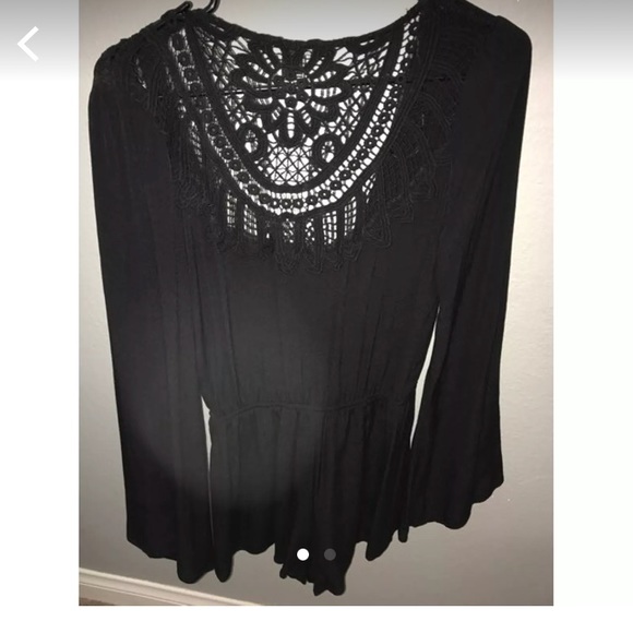 black crochet romper forever 21 - Picture 1 of 2