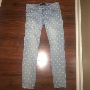 Express Polka Dot Skinny Jeans