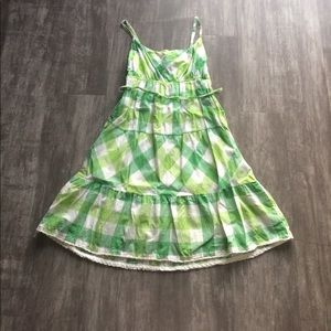 Light green gingham/plaid dress