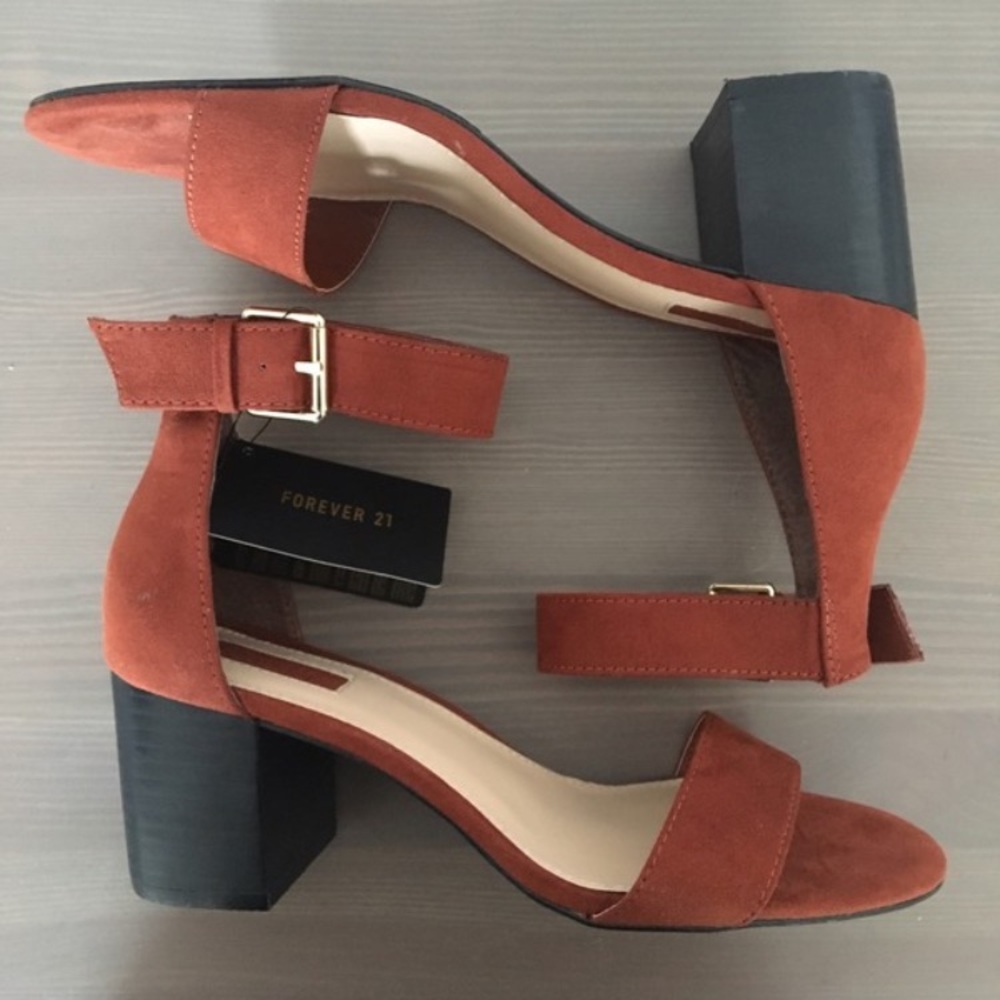 Faux Suede Heeled Sandal