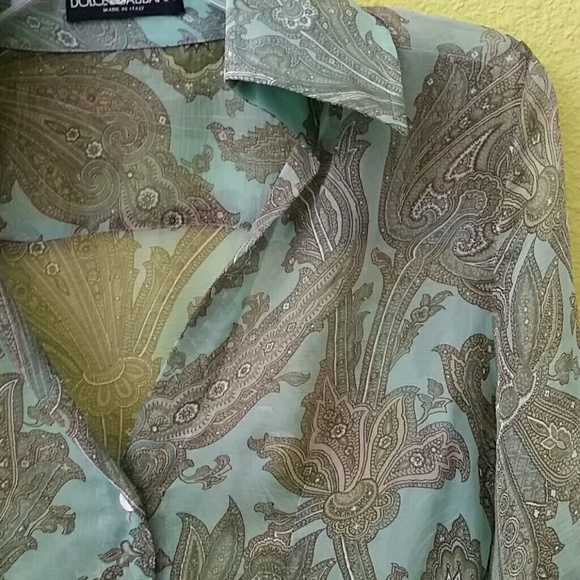 Dolce and Gabbana silk button up blouse - Picture 2 of 4