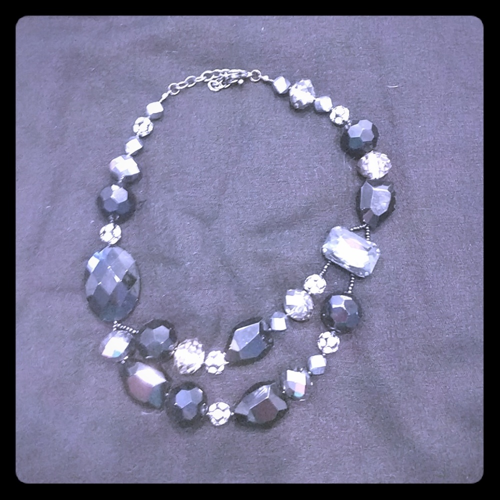 Gorgeous mixed media double layer necklace