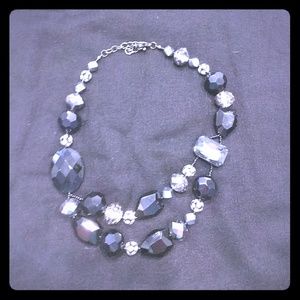 Gorgeous mixed media double layer necklace