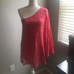 Coral one sleeve dress-Windsor