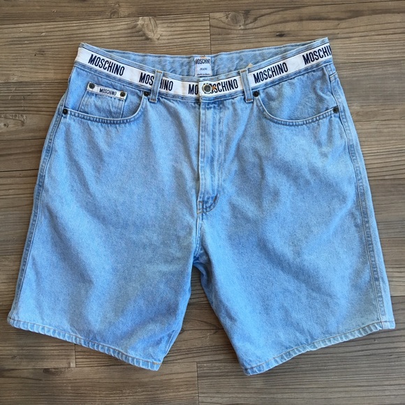 moschino denim shorts