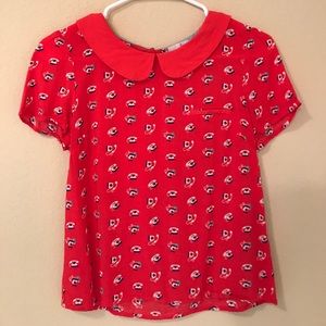 Boden Peter Pan collar blouse